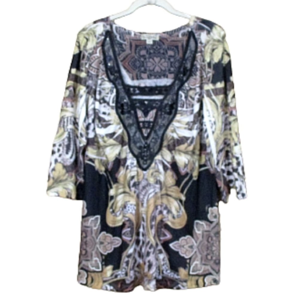 Live And Let Live Sublimation Tunic Top Size 1X